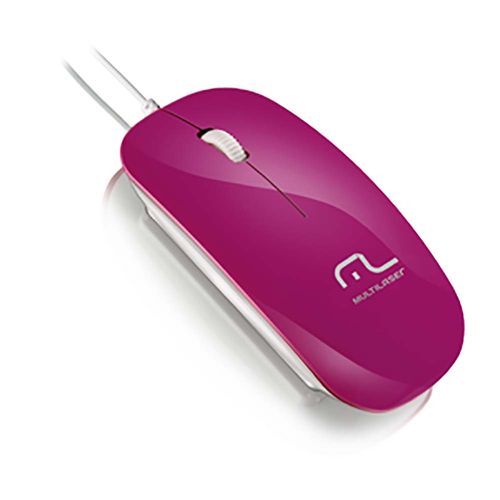 Mouse Multilaser Colors Slim Pink Usb - MO167