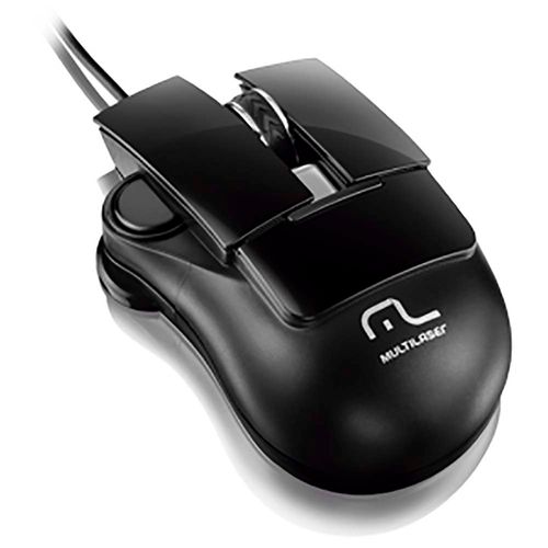 Mouse Multilaser Free Scroll Usb 1200Dpi Preto - MO190