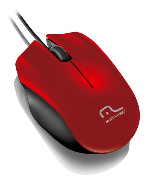Mouse Multilaser Precision 1200Dpi Usb Vermelho - MO195