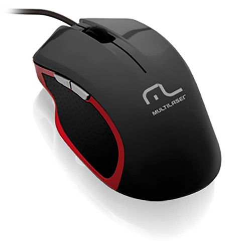 Mouse Multilaser Xgamer 2400 Dpi 6 Botoes Preto E Vermelho Usb - MO196