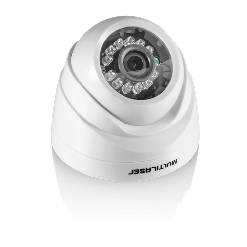 Câmera De Segurança Dome Multilaser Ahd 720P 3,6Mm 12Leds Branca - SE177