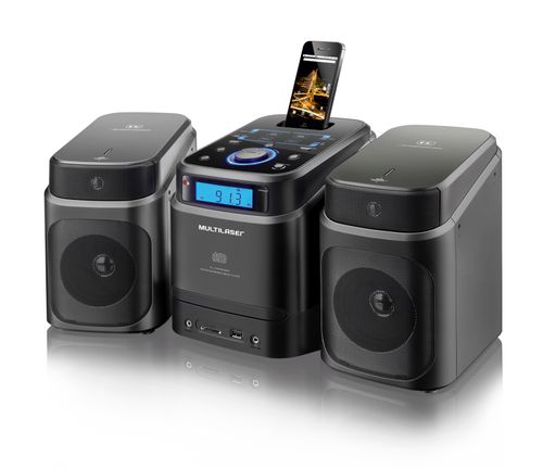 Caixa De Som Multilaser 40W Rms Usb Em Cd Dock Station - SP158