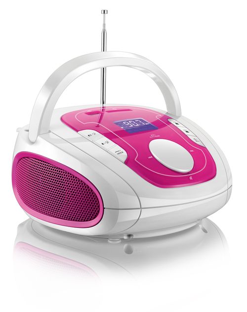 Caixa De Som Multilaser Boombox Bluetooth Som 5 Em 1 Rosa E Branca - SP187