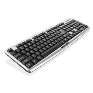 Teclado Multilaser Basico Slim Preto Prata Ps2 - TC066