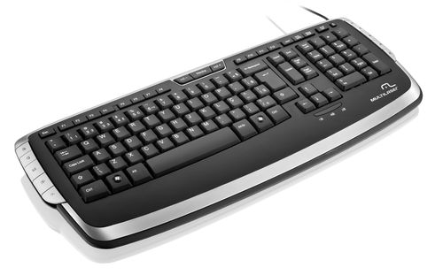 Teclado Super Multimidia Wing Prata Preto Usb - TC130