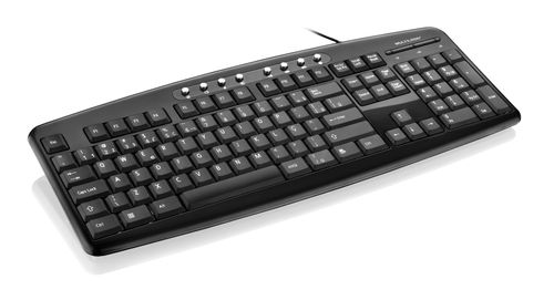 Teclado Super Multimidia Steel Black Piano Usb - TC132