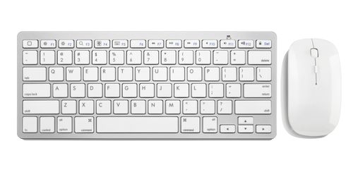 Teclado E Mouse Sem Fio 2,4 Ghz Multilaser Mini Slim Usb - Prata E Branco - TC165