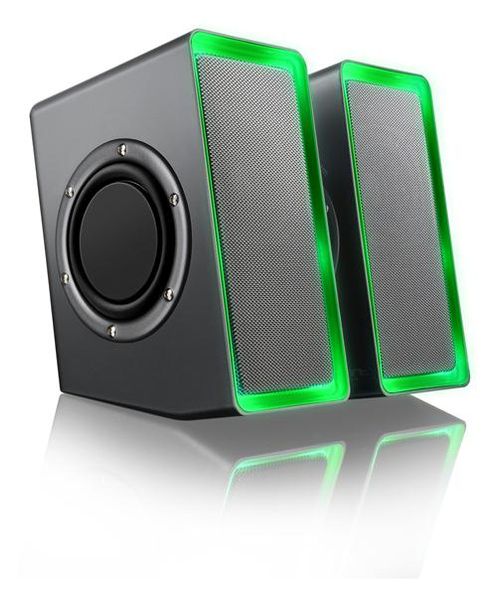 Caixa de Som Gamer Warrior P2+USB 2,0 Stereo 20W RMS LED Verde - SP201