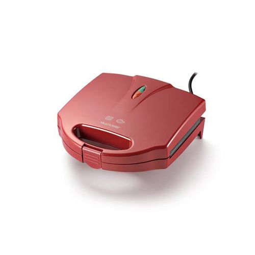 Sanduicheira Multilaser Minigrill 220V 750W Chapa Dupla Antiaderente Vermelha - CE040