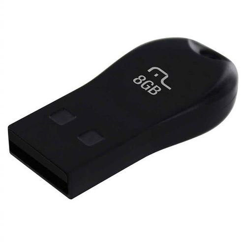 Pen Drive Mini 8GB USB Leitura 10MB/s e Gravação 3MB/s Preto Multilaser - PD770