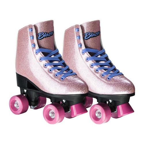 Patins Rollers 4 You Suporta até 90Kg Tam, 37 Rosa com Glitter Multikids - BR926