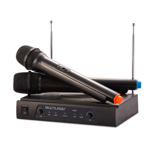Microfone Sem Fio Com Receiver Vhf Multilaser - SP328