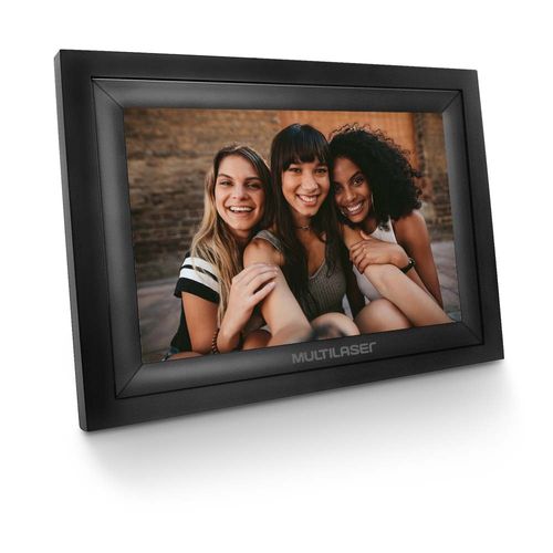 Porta Retrato Digital Multilaser Wi-Fi LCD 7 Pol, Touch USB/SD Preto - SP303