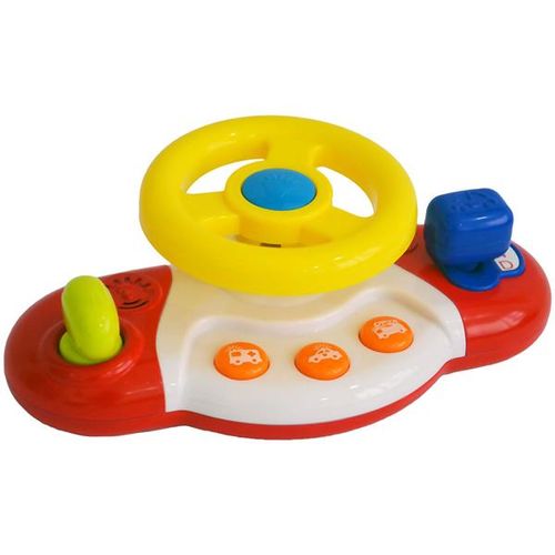 Volante Meu Primeiro Brinquedo Interativo Alimentação por 2 Pilhas AA Indicado para +12 Meses Multikids Baby - BR1025