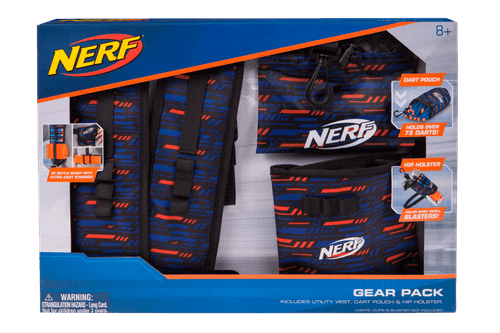 NERF Elite 3 em 1 Colete + Bolsa + Coldre Armazenador Ajustável Indicado para +8 Anos Multikids - BR944
