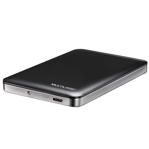 Case Externo Para Hd 2,5 Pol, Multilaser Preto E Prata Usb - GA115