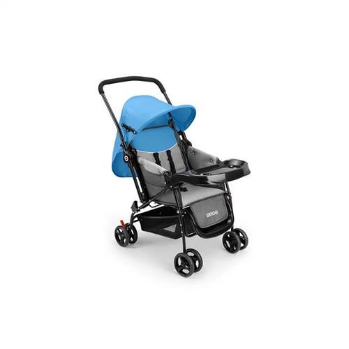 Carrinho De Bebê Berço Com Bandeja Nap Weego Azul - 4012