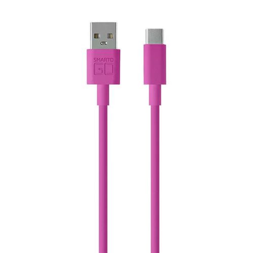 Smartogo Cabo Type-C Blindado 1,2 Metros Rosa - WI399