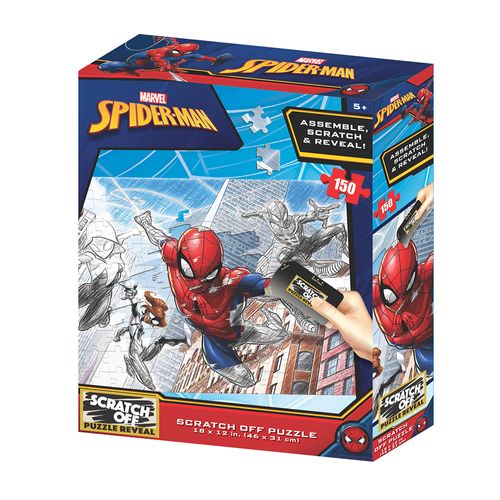 Quebra-Cabeça Scratch-Off Homem Aranha Zipper Box 150 Peças - BR1317