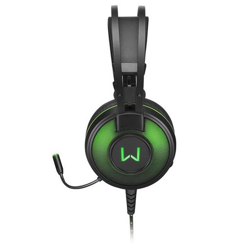 Headset Gamer Warrior Raiko USB 7,1 3D Digital Surround Sound LED Verde - PH259OUT [Reembalado]