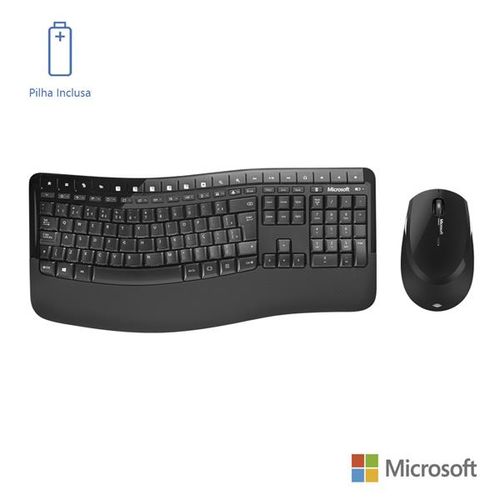 Teclado E Mouse Sem Fio Comfort Usb Preto Microsoft - PP400005OUT [Reembalado]