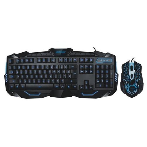 Teclado e Mouse Gamer Com Hotkeys Multimidia LED Azul Multilaser - TC195OUT [Reembalado]