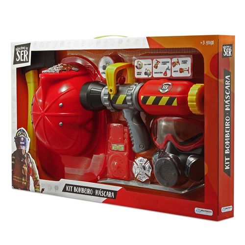 Brincando De Ser Kit Bombeiro Máscara De Oxigênio Multikids - BR962OUT [Remanufaturado]
