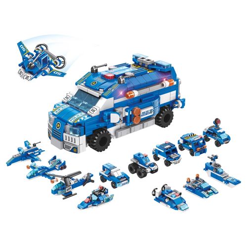 Blocos de Montar Cubic 25 em 1 Polícia 569 Peças Multikids - BR1619OUT [Reembalado]