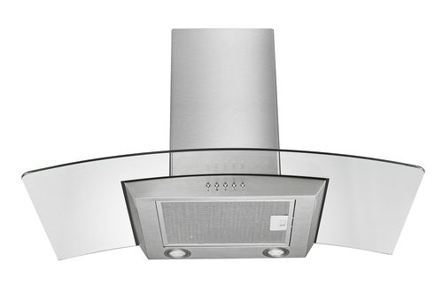 Coifa de Vidro Curvo 90cm, Luz LED e 3 Níveis p/ Fogão 6 Bocas 127v-234w Inox Multilaser - CE063OUT [Reembalado]