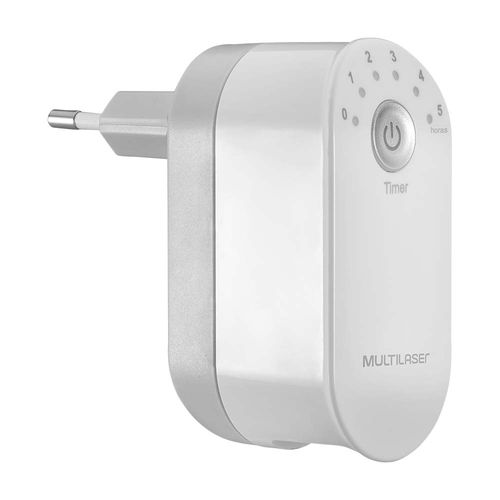 Carregador de Parede 2 Portas USB 2,4A com Timer e Plug Dobrável Branco Multilaser - CB139