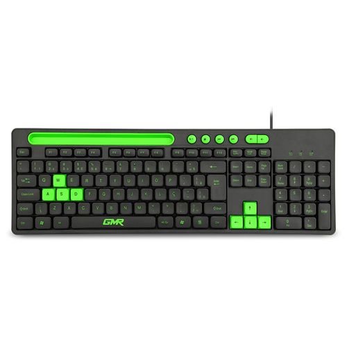 Teclado GK120 Preto/Verde com Suporte de Smartphone - TC265OUT [Reembalado]