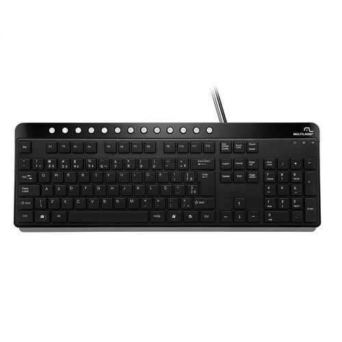 Teclado Com Fio Comfort Multimídia Cabo de 150cm Teclas Chocolate Conexão Preto - TC143