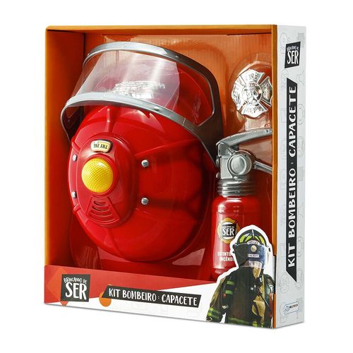 Kit Brincando de Ser Bombeiro Capacete e Acessórios Multikids - BR964OUT [Reembalado]