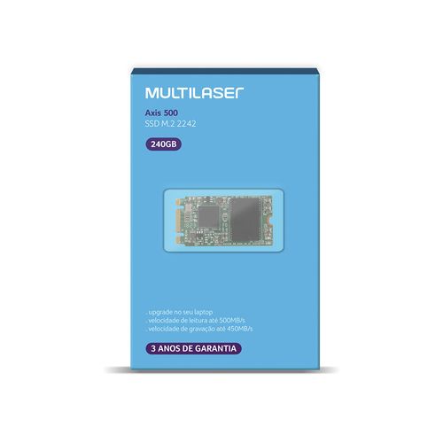 SSD Multilaser Axis 500 240GB M.2 2242 Sata - SS204OUT [Reembalado]