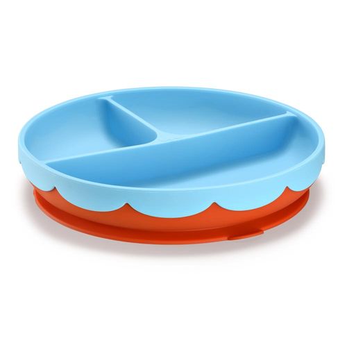 Prato de Silicone com Divisória e Ventosa Yummy! Azul Fisher-Price - BB1189OUT [Reembalado]