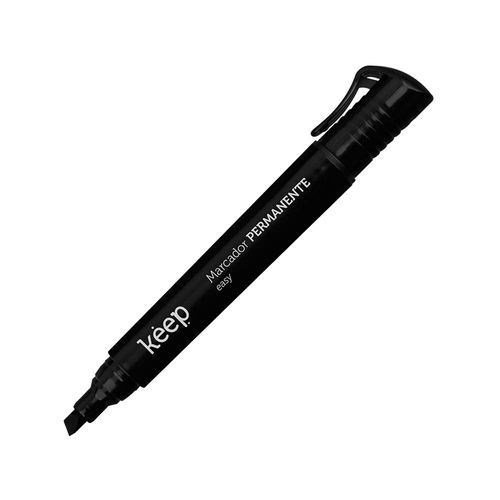 Pincel Marcador Permanente Easy Caixa com 12 unidades Preto Keep - MR049OUT [Reembalado]