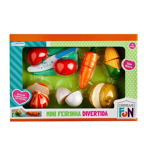 Creative Fun Mini Feirinha Divertida 6 legumes com Velcro Multikids - BR1108X [Reembalado]