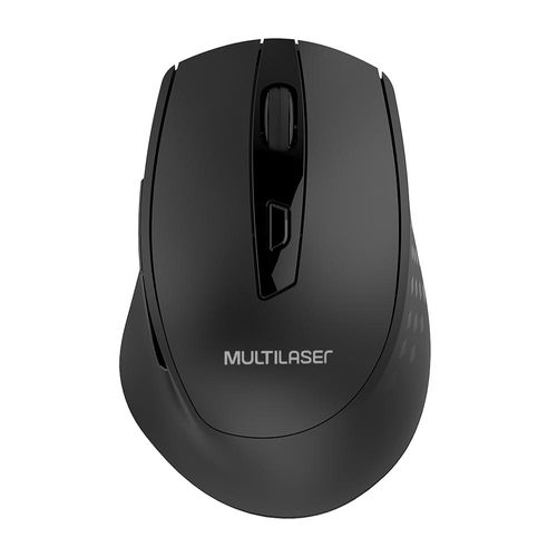 Mouse Sem Fio Pro Conexão Usb 1600dpi Ajustável 6 Botões c/ Pilha Inclusa Design Ergonômico Preto - MO311OUT [Reembalado]