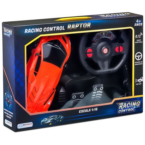 Carrinho Racing Control Raptor Laranja Multikids - BR1337X [Reembalado]