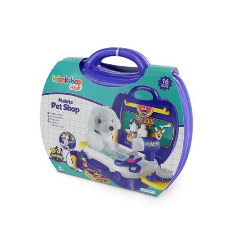 Maleta Workshop Jr Pet Shop com 16 Itens Roxo Multikids - BR772OUT [Reembalado]